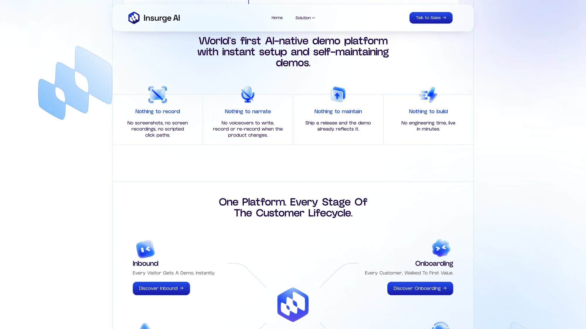 Insurge AI — live site, view 5
